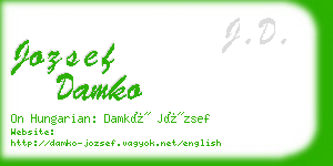 jozsef damko business card